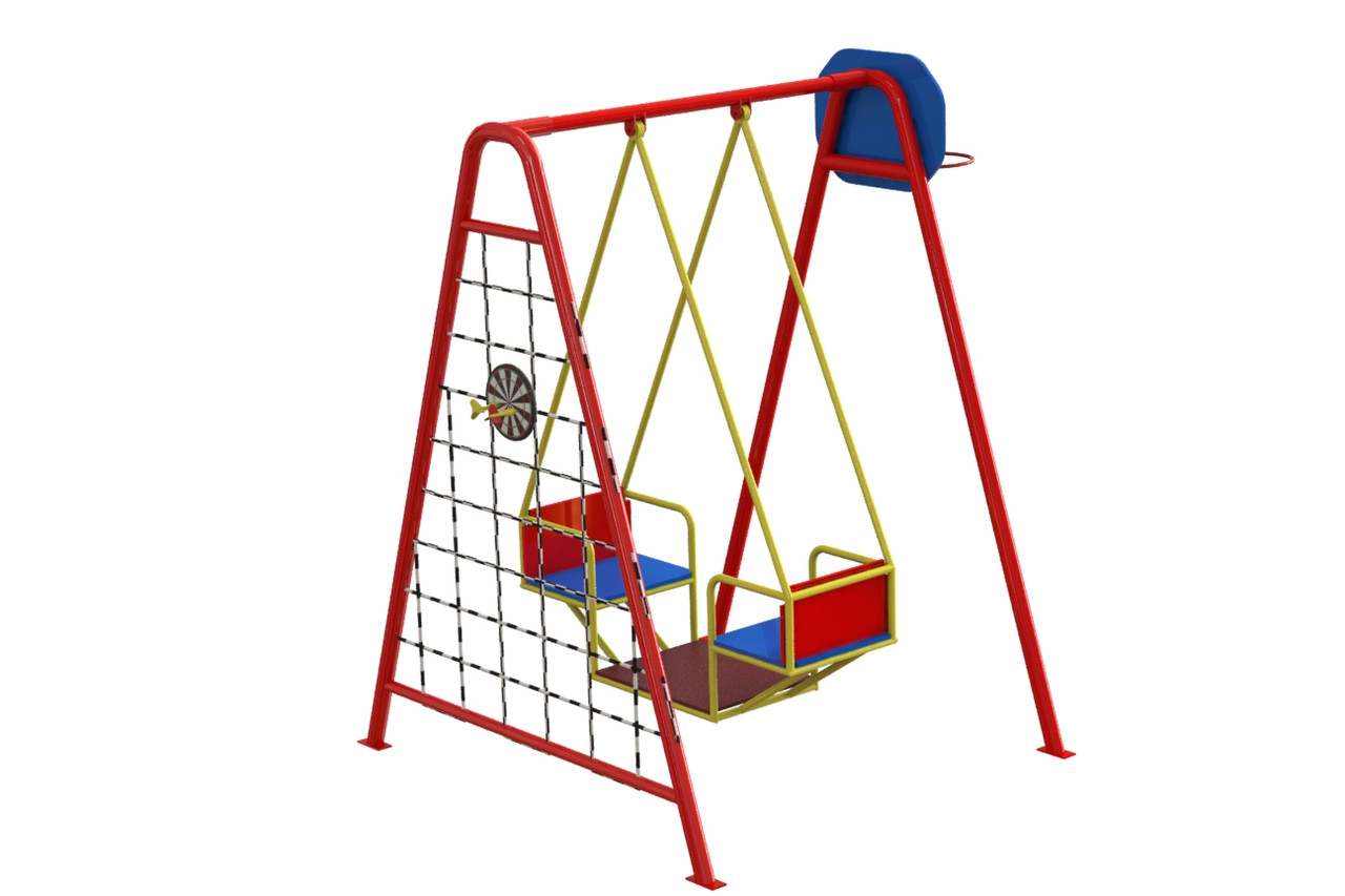 Гойдалки дитячі "човник" на жорсткій підвісці., фото 1