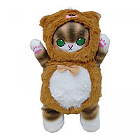 Мʼяка іграшка "Котик у костюмі ведмежати: Anime Cat Mofusand Plush Toys", 27 см Вівек