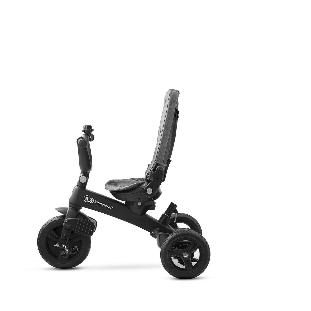 Велосипед детский трехколёсный с ручкой 5в1 Kinderkraft EASYTWIST Platinum Grey для мальчика - фото 6 - id-p2132660684
