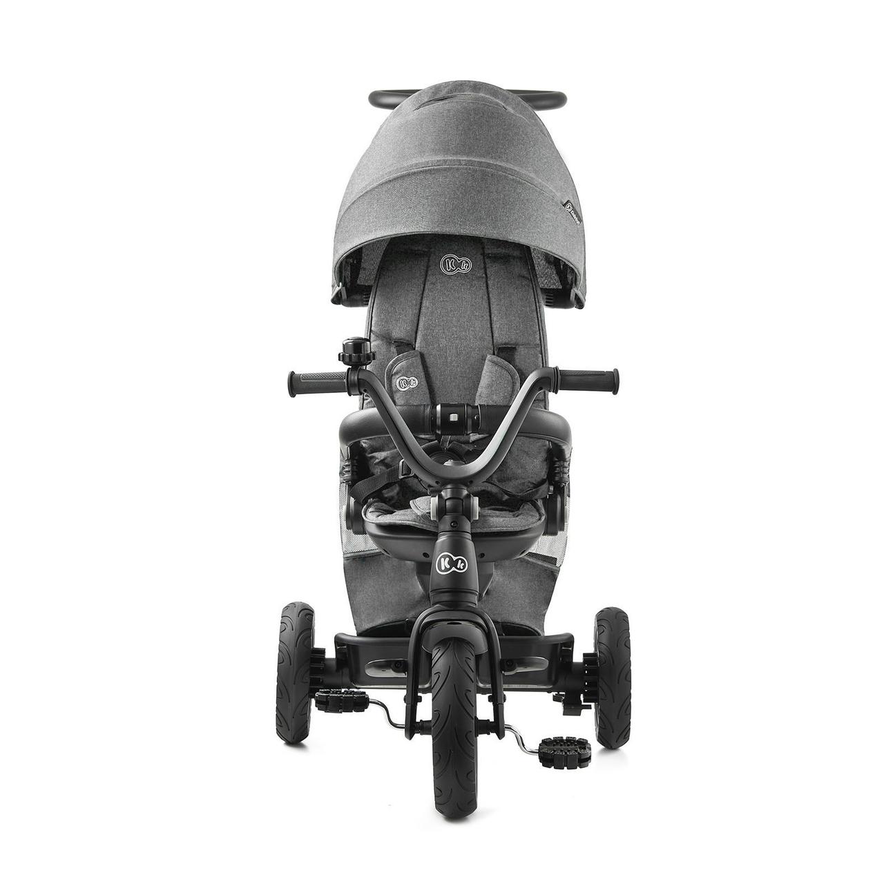 Велосипед детский трехколёсный с ручкой 5в1 Kinderkraft EASYTWIST Platinum Grey для мальчика - фото 3 - id-p2132660684
