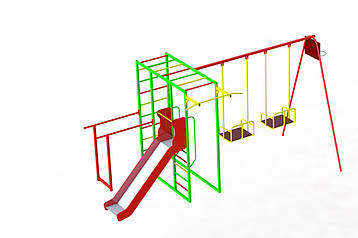 Спортивно-ігровий комплекс з гіркою і гойдалками вуличний