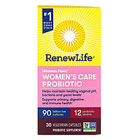 Пробиотик для женщин, 90 млрд КОЕ, Ultimate Flora, Women's Care Probiotic, Renew Life, 30 вегетарианских