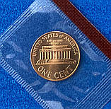 Монета США 1 цент 2004 р. UNC (у запайці) Лінкольн, фото 3