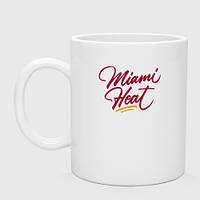 Кружка з принтом  керамічний «Miami Heat fan»
