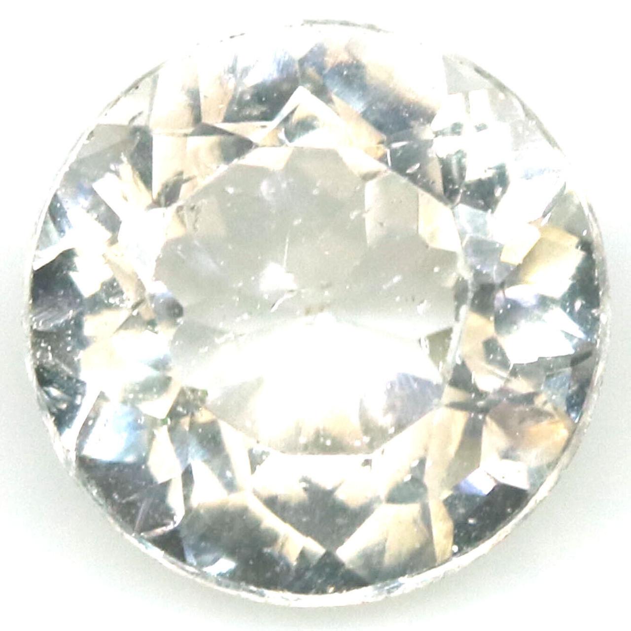 3.04 кт. Природний білий необроб. топаз Бразил. 9.1 мм