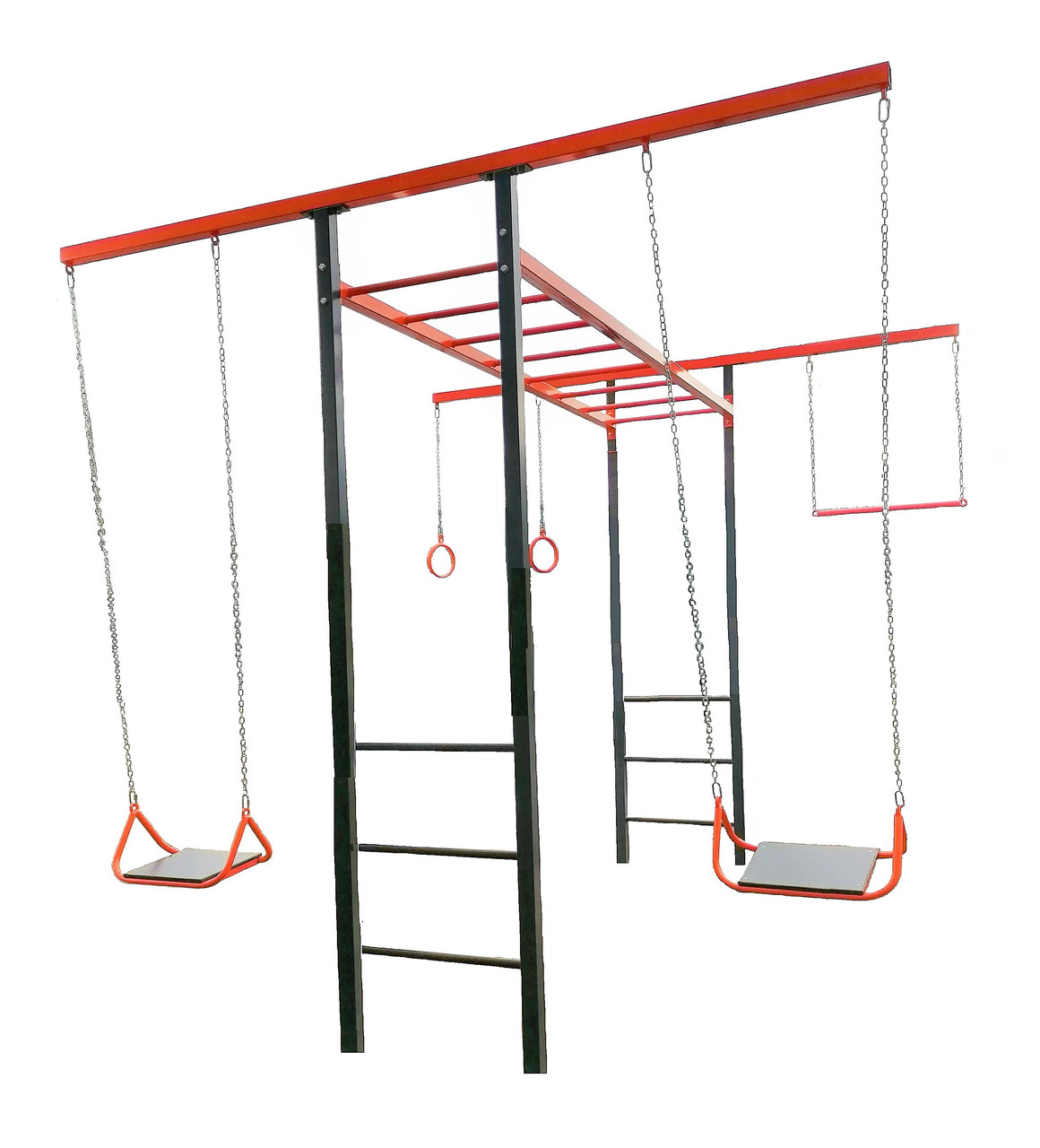 Вуличний дитячий спортивний комплекс з гойдалкою на ланцюгах "Акробат", фото 1