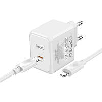 Адаптер сетевой HOCO CS13A Type-C to Lightning cable 20W 3A White