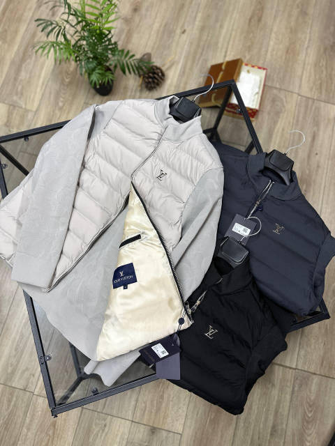 Мужская куртка ветровка LOUIS VUITTON D11889 серая XXL