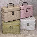 💛Набір кейсів для косметики і прикрас на блискавці з дзеркальцем 3 в 1, 4 види, фото 3