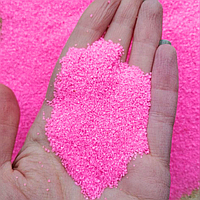 Цветной песок для мини-сада, флорариума, микроландшафта, творчества 150г Рожевий фракція 0.5-1