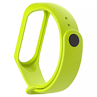 Ремешок сменный силиконовый для фитнес браслета Xiaomi Mi Band 3 / Mi Band 4 lime green