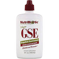 Жидкий концентрат GSE, экстракт семян грейпфрута, Grapefruit Seed Extract, NutriBiotic, 118 мл