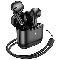 Беспроводные Bluetooth наушники Hoco EW53 с зарядным кейсом и микрофоном блютуз наушники вкладыши черные