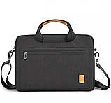 Сумка для ноутбука MacBook Air і Pro 13" 14 дюймів WIWU Pioneer Shoulder Series сумка для макбук чорна, фото 2