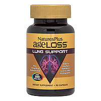 Комплекс Для Поддержки Легких, AgeLoss Lung Support, Natures Plus, 90 капсул