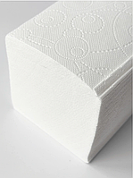 Бумажные полотенца белые листовые TM HorecaService V сложения 2-х слойные, целлюлозные 150шт. 20 уп. ящ