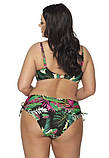 Польський купальник жіночий роздільний ава ava sk 201 tropical island великого розміру чашка тонкий поролон, фото 2