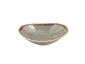 Соусник з порцеляни овальний Dark Grey Porland 11 см 808110/DG