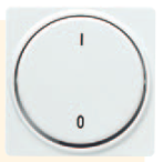 Prodax серия Arcus Клавиша одинарная к выключателю со знаком I-O цвет белый