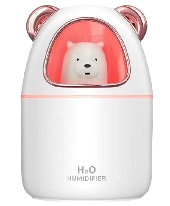 Зволожувач повітря з підсвіткою Humidifier H20 8023, ведмедик білий