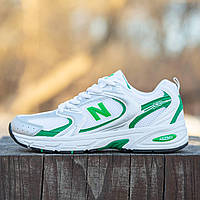 Женские кроссовки New Balance 530 White Green бело-зеленые