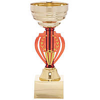 Кубок спортивный с местом под жетон Zelart HQ905C высота 19см золотой