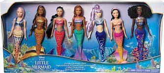 Колекція із 7 модних ляльок-русалок Дісней Mattel Disney The Little Mermaid Ultimate Ariel Sisters Set 7 Pack