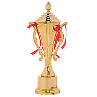 Кубок спортивный с ручками и крышкой Zelart ABILITY C-9696C высота 35см золотой