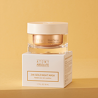 Маска с золотом ночная 50 мл. Атоми. Absolute 24K Gold Night Mask Atomy