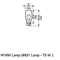 921-BLI2 Osram Лампа 16W 12V W2,1X9,5D 5X BLI2 10 L (921-02B)