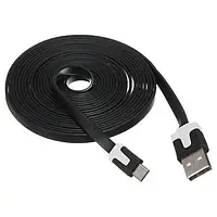 ОТ Шнур кабель USB Micro-Usb 100см flat V8/0044 плоский