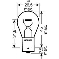 7507-UNV Osram Лампа PY21W 12V 21W BAU15s FS STANDARD (7507)