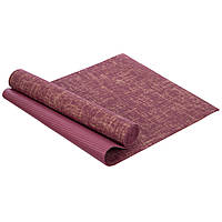 Коврик для йоги Льняной (Yoga mat) Zelart FI-2441 цвет бордовый