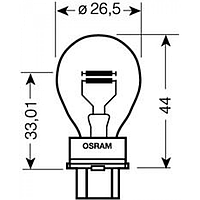 3157-UNV Osram Лампа P27/7W 12V 27W W2.5x16q FS STANDARD (3157)