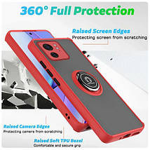 TPU чохол накладка Matte Ring Magnit для Motorola Edge 40 червоний, фото 4