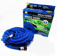 Шланг для полива компактный растягивающийся Стрейтч шланг Magic Hose V-Hose Pro 30m/100ft Синий (2716)