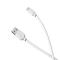 Кабель BOROFONE BX14 USB to Micro 2.4A, 1m, PVC, TPE connectors, White inc