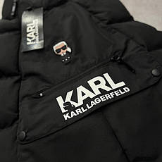 Чоловіча жилетка Karl Lagerfeld чорна спортивна безрукавка, жилет чорний Карл Лагерфельд, фото 4