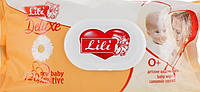Влажные салфетки детские Lili Deluxe с экстрактом Ромашки с клапаном 120 шт (4820180330997)