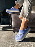 Жіночі шльопанці крокси блакитні волошка Croki, фото 9