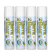 Sierra Bees, органические бальзамы для губ, без ароматизаторов, 4 шт. в упаковке по 4,25 г