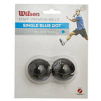 М'яч для сквошу WILSON STAFF SQUASH 2 BALL BL DOT WRT617500 2 шт чорний
