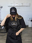 Фартух Latte з брендуванням до 25 см | Фартух з вишивкою логотипу Чорний, фото 5