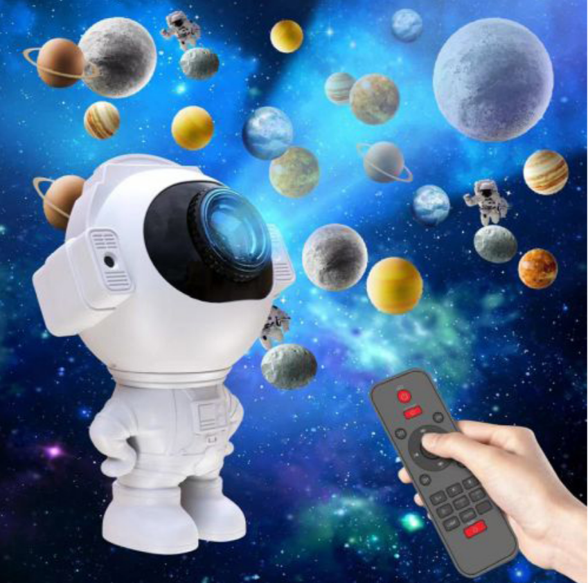 Ночник проектор MGY-143 Astronaut, Bluetooth, Speaker, 4 вкладыша, Night Light