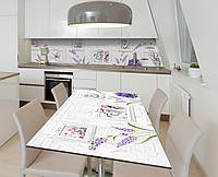 Наклейка 3Д виниловая на стол Zatarga «Вереск и мечты» 600х1200 мм для домов, квартир, столов KT, код: 6443868