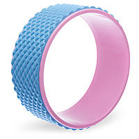 Колесо для йоги массажное Zelart Fit Wheel Yoga FI-1749 цвет розовый-голубой