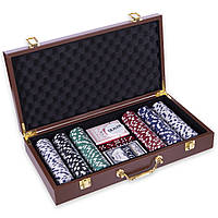 Набор для покера в кейсе Zelart PK300L 300 фишек