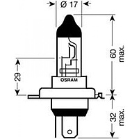 64196TSP-FS Osram Лампа H4 24V 75W P43t FS Truckstar PRO (64196TSP)