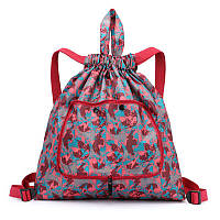 Складной рюкзак сумка для покупок или прогулки до 30 кг Красный