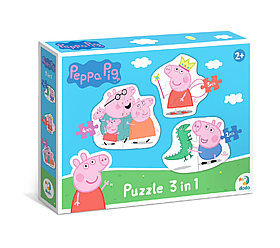 Пазл 3 в 1 Dodo Peppa Pig Родина Свинки Пеппи (200338)